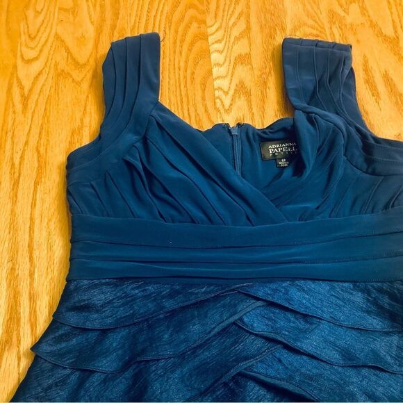 Adrianna Papell Beautiful Dark Blue Dress - Picture 2 of 10